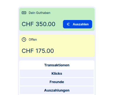 Cashback auszahlen mit Vestonaut